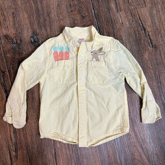 Gymboree striped Easter button down dress shirt - Picture 1 of 3